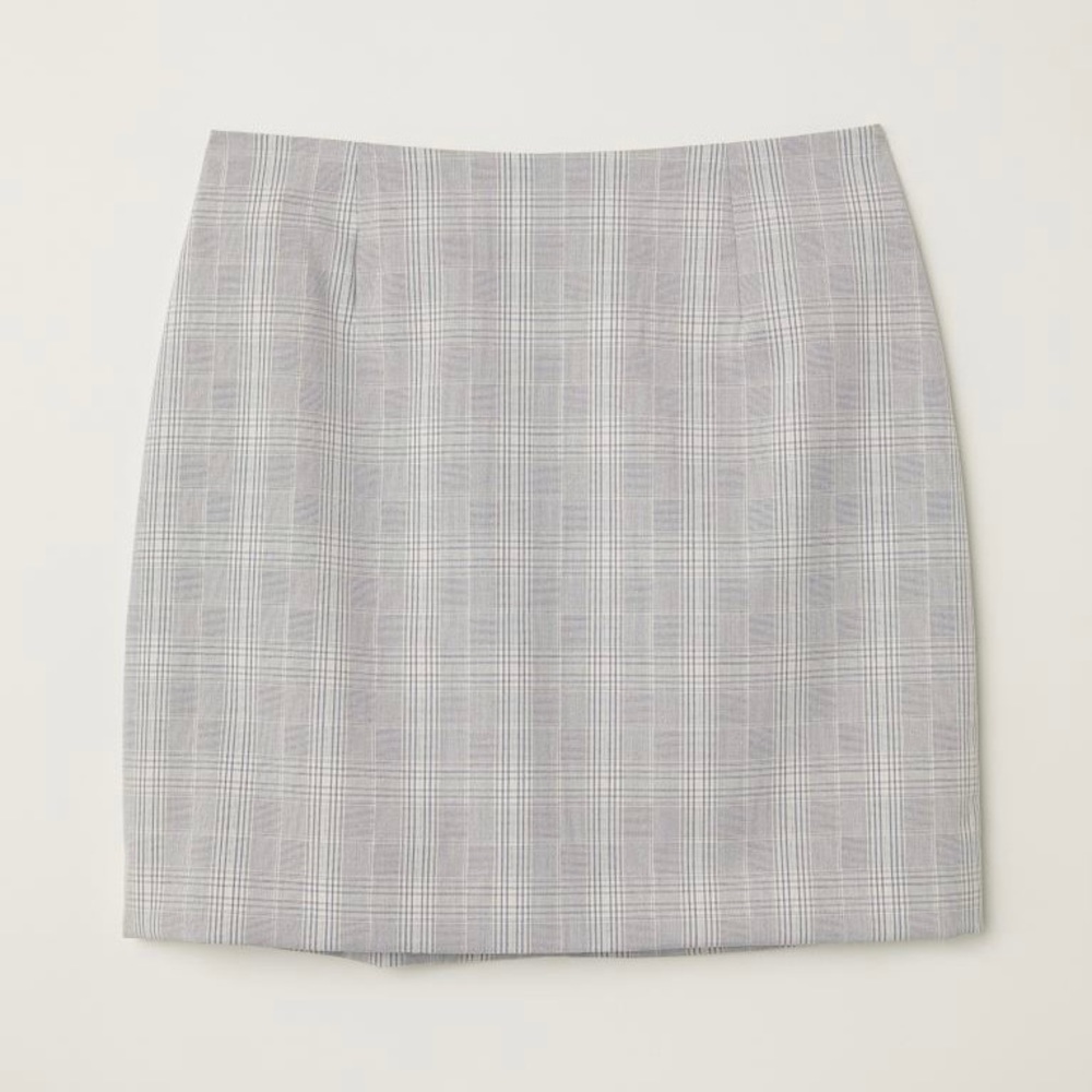 H&M Grey Plaid Skirt